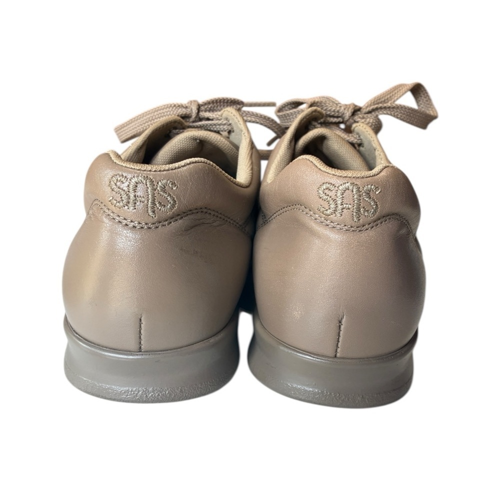 SAS Free Time, Womens Size 8 Extra Wide, Beige Leather Lace Up Walking Shoes - Picture 5 of 9